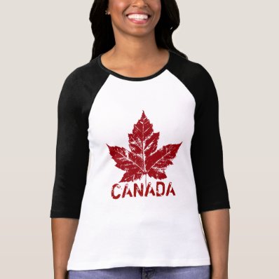 Cool Canada Jersey  Retro Maple Leaf Souvenir Tee Shirt