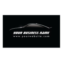 Cool Car Outline Auto Repair business card