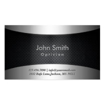 Cool Carbon Black Optician Business Card