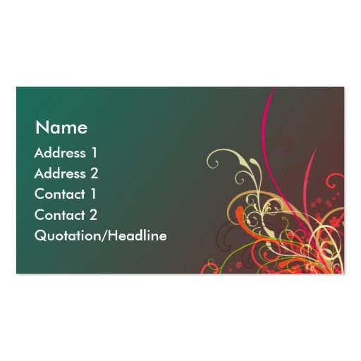 Cool card business card template (front side)