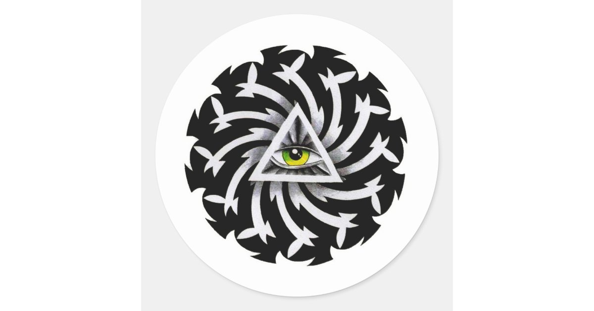 Cool cartoon tattoo symbol Third Eye Wisdom Classic Round ...