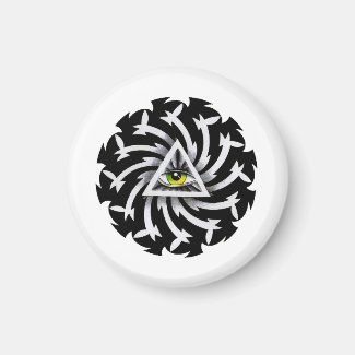 Cool cartoon tattoo symbol Third Eye Wisdom Refrigerator Magnets
