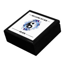 Cool cartoon tattoo symbol Yin Yang Dolphins Jewelry Boxes