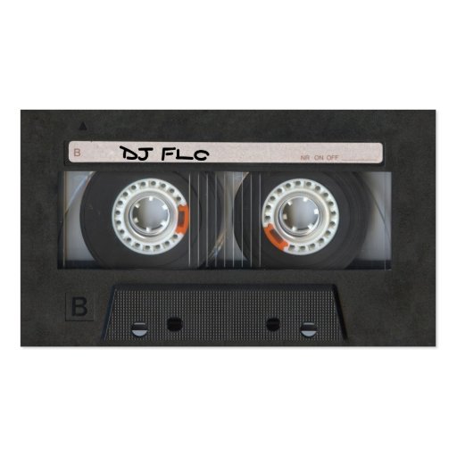 Cool Cassette Tape Business Cards for DJ's (front side)