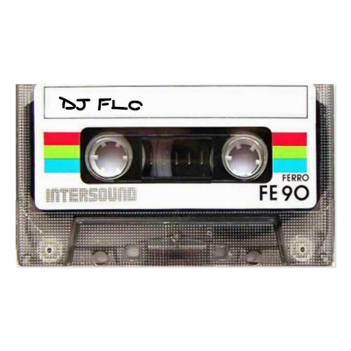 Cool Cassette Tape Business Cards for DJ's (front side)