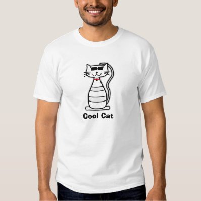 Cool Cat cute cartoon cat with sunglasses T Shirt