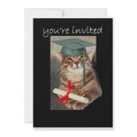 Cool Cat graduation party invitation