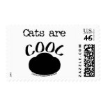 Cool Cat Paw Print Postage Stamp