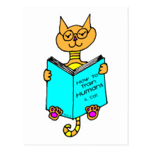Cool Cat Reading Postcard