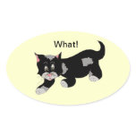 Cool Cat with Saying Stickers