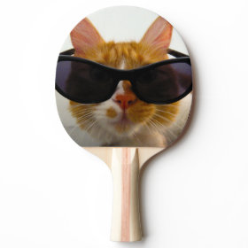 Cool Cat With Sunglasses Ping Pong Paddle