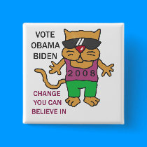 COOL CATS VOTE OBAMA buttons by lunadaisy COOL CATS VOTE OBAMA buttons