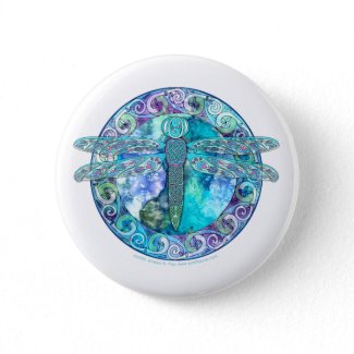 Cool Celtic Dragonfly button
