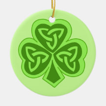 Cool Celtic Knot Shamrock Ornament