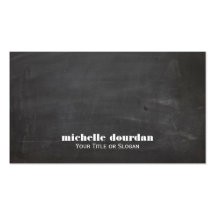 Cool Chalkboard Look Black Business Card