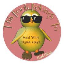 Cool Chick Bookplate stickers