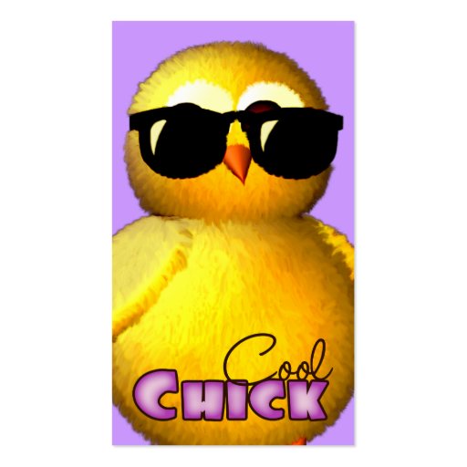 Cool Chick Fun Profile Cards Business Card (front side)