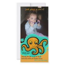 Cool Chick Octopus Photo Greeting Card