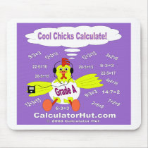 Cool Chicks Calculate! Math Mousepad by calculatorhut Cool Chicks Calculate! Math Mousepad