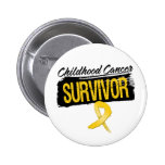 Cool Childhood Cancer Survivor buttons