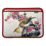 Cool chinese beautiful brown bird red cherry tree MacBook air sleeves