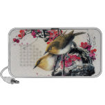 Cool chinese beautiful brown bird red cherry tree travelling speaker