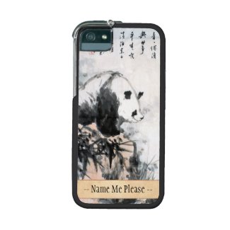 Cool chinese cute sweet fluffy panda bear sumi art case for iPhone 5