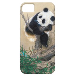 Cool chinese cute sweet fluffy panda bear tree art iPhone 5 covers