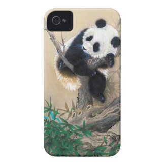 Cool chinese cute sweet fluffy panda bear tree art iPhone 4 covers