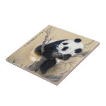 Cool chinese cute sweet fluffy panda bear tree art ceramic tile