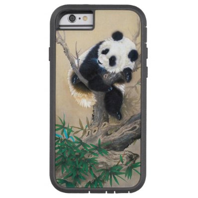 Cool chinese cute sweet fluffy panda bear tree art tough xtreme iPhone 6 case