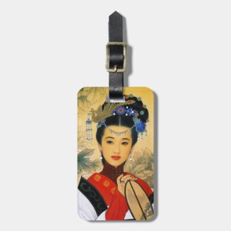 Cool chinese young beautiful princess Guo Jing Luggage Tags