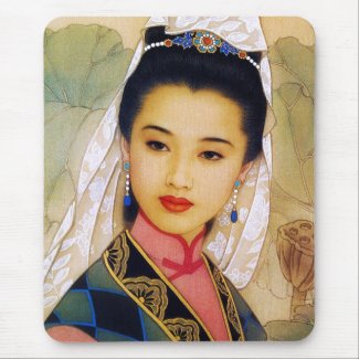 Cool chinese young beautiful princess Guo Jing Mouse Pads