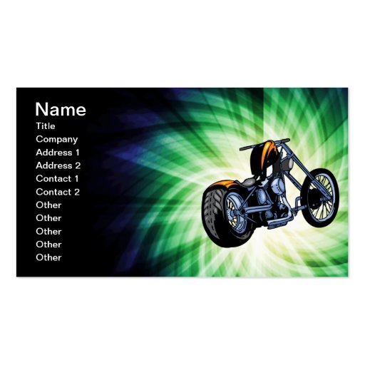 Cool Chopper Business Card Templates (front side)