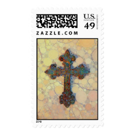 Cool Christian Cross Circle Mosaic Pattern Stamp