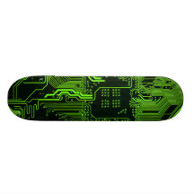 Cool Circuit Board Computer Green Skateboard Decks