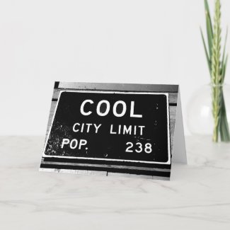 Cool City Limit - Blank Greeting Card card