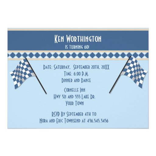 Cool Classic Car 60th Birthday Party Invitation