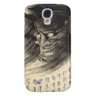 Cool classic vintage japanese demon head tattoo galaxy s4 cases