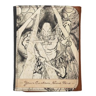 Cool classic vintage japanese demon ink tattoo art wallets for women