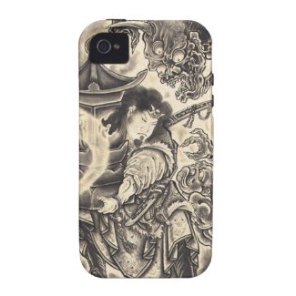 Cool classic vintage japanese demon ink tattoo iPhone 4 Case-Mate cases