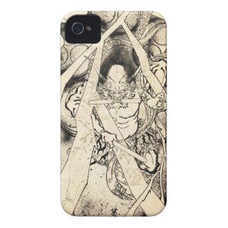 Cool classic vintage japanese demon ink tattoo iPhone 4 Case-Mate case