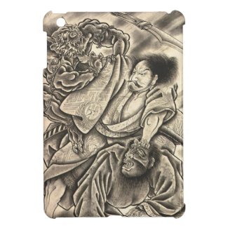 Cool classic vintage japanese demon ink tattoo case for the iPad mini
