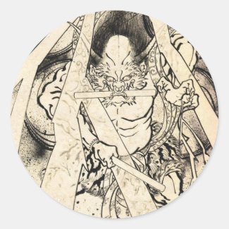 Cool classic vintage japanese demon ink tattoo stickers