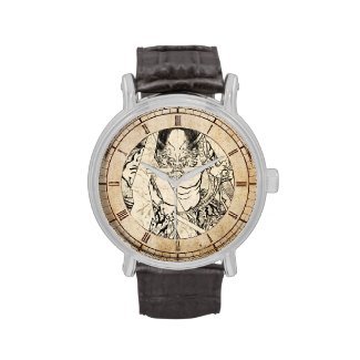 Cool classic vintage japanese demon ink tattoo watches
