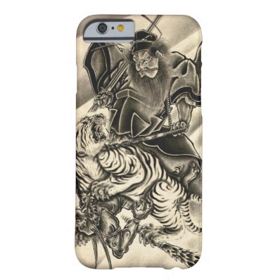 Cool classic vintage japanese demon samurai tiger barely there iPhone 6 case