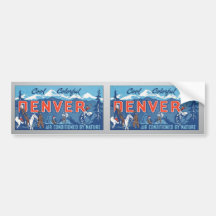 Cool Colorful Denver Air Conditioned By Nature, Vi Bumper Stickers