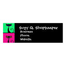 Cool Colorful Kitty Cat Pop Art Business Card Template