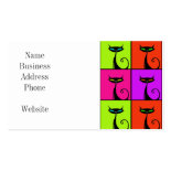 Cool Colorful Kitty Cat Pop Art Business Card
