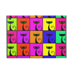 Cool Colorful Kitty Cat Pop Art Squares iPad Mini Case